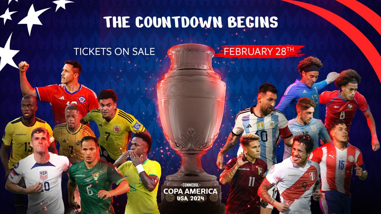 Tickets for the CONMEBOL Copa America USA 2024TM Will Go On Sale on