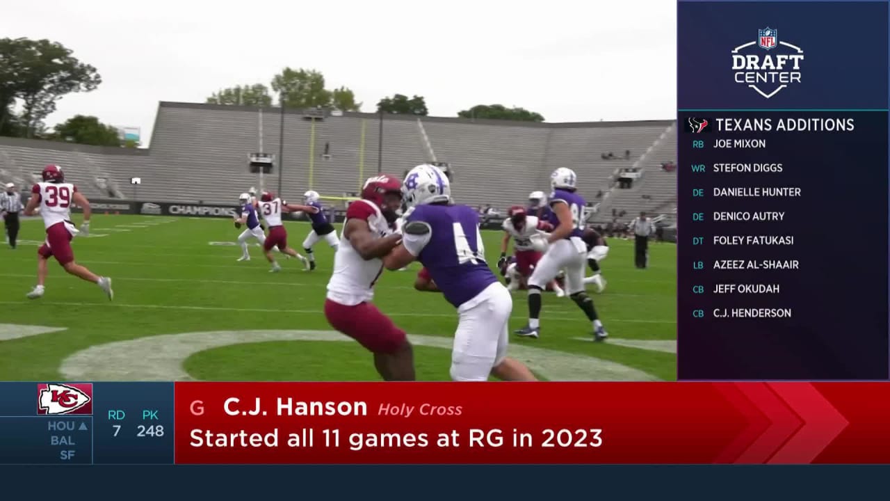 WATCH: Chiefs Select Offensive Lineman C.J. Hanson in the 7th Round ...