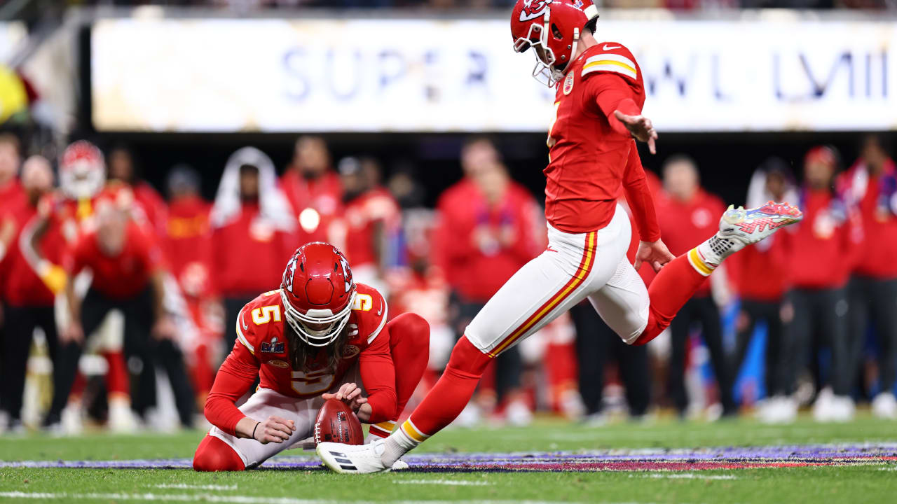 Harrison Butker's 28-Yard Field Goal Gets Chiefs on the Board Before Halftime
