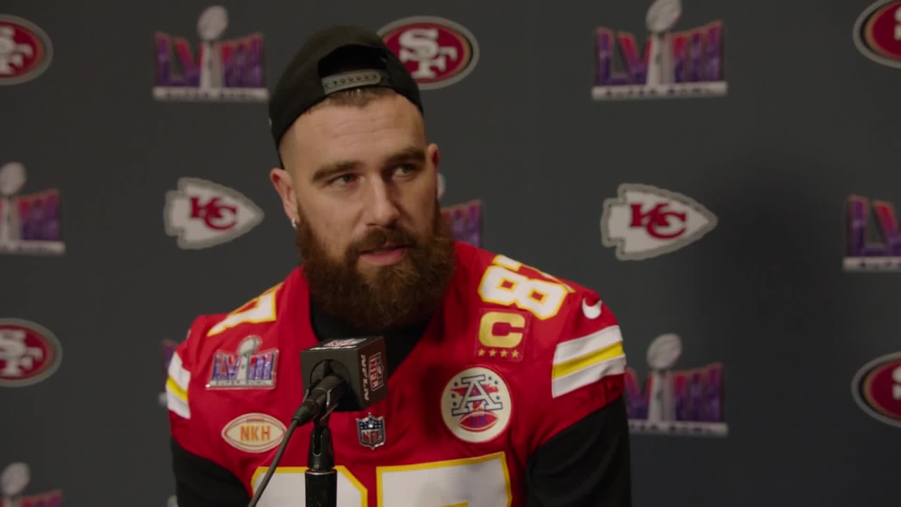 Travis Kelce: “Think about the now” | Super Bowl LVIII Press Conference 2/6 | San Francisco 49ers vs. Kansas City Chiefs