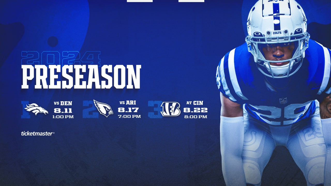 Colts announce opponents for 3 2025 preseason games