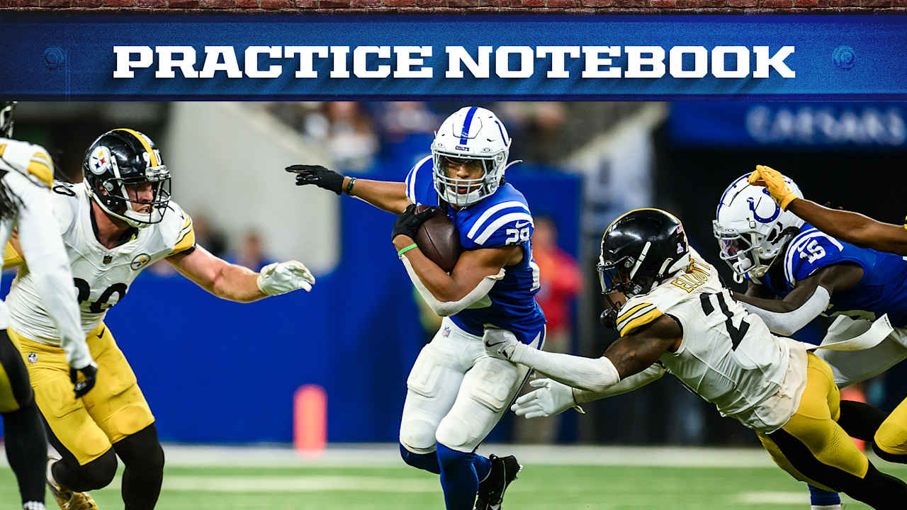 Practice Notebook Jonathan Taylor ‘continuing to push forward’ through