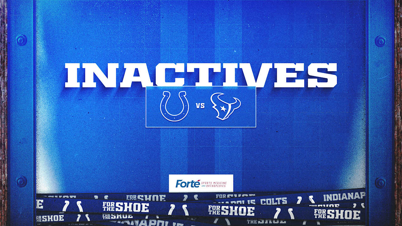 Colts announce 6 inactive players for Week 8 game against Houston Texans