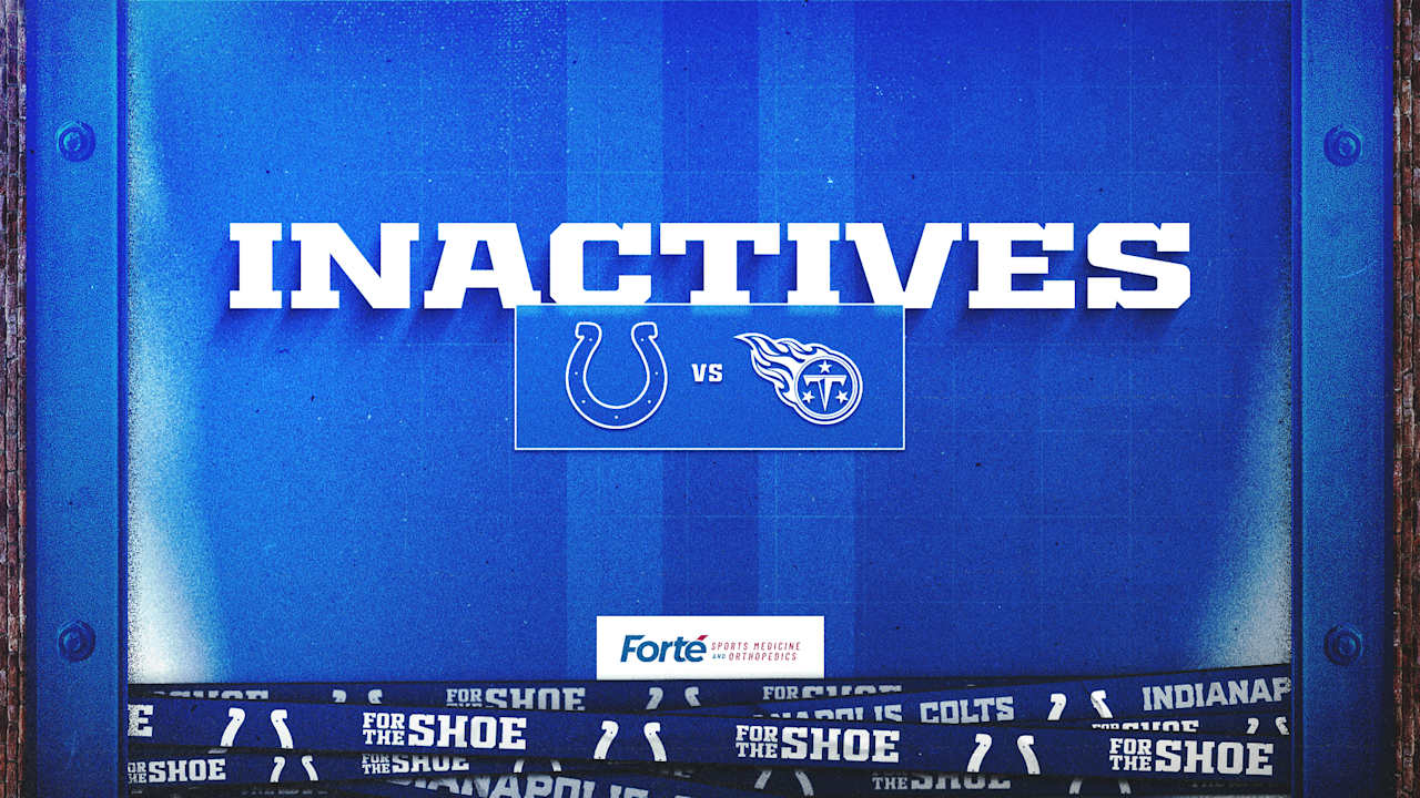 Colts announce 5 inactive players for Week 6 game against Tennessee Titans; Anthony Richardson inactive as third emergency quarterback