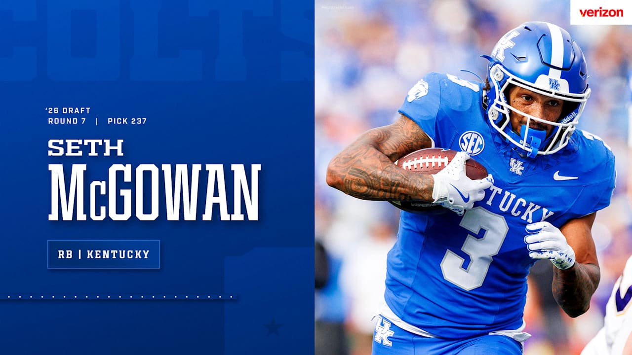 Colts select Kentucky running back Seth McGowan in seventh round of 2026 NFL Draft