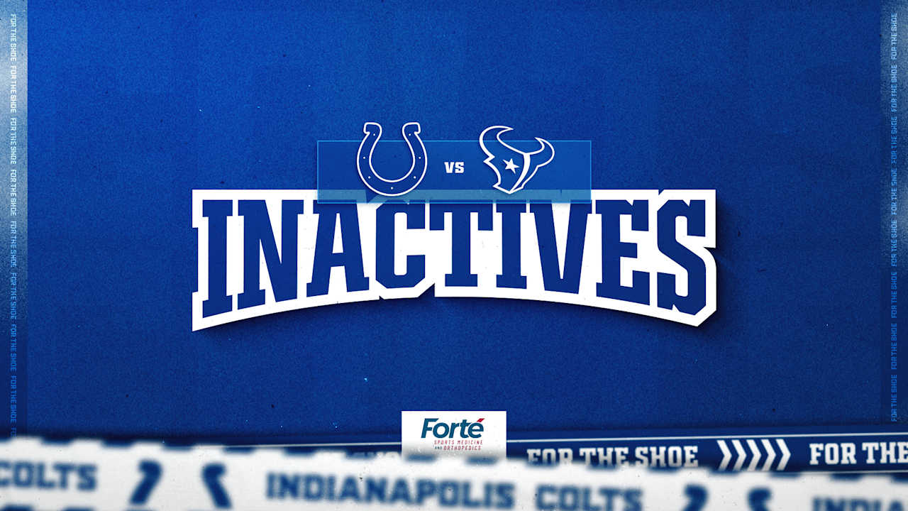 Colts announce 6 inactive players for Week 13 game vs. Houston Texans