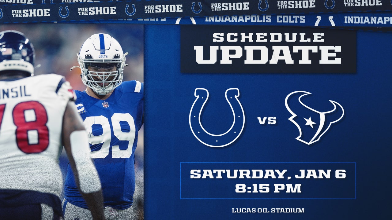 Colts' Week 18 home game vs. Houston Texans will kick off at 815 p.m