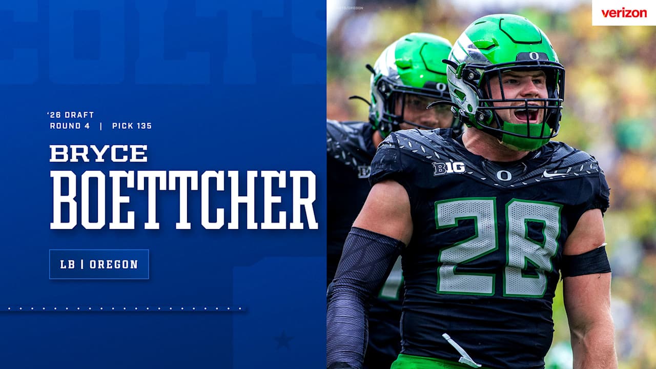 Colts select Oregon linebacker Bryce Boettcher in fourth round of 2026 NFL Draft