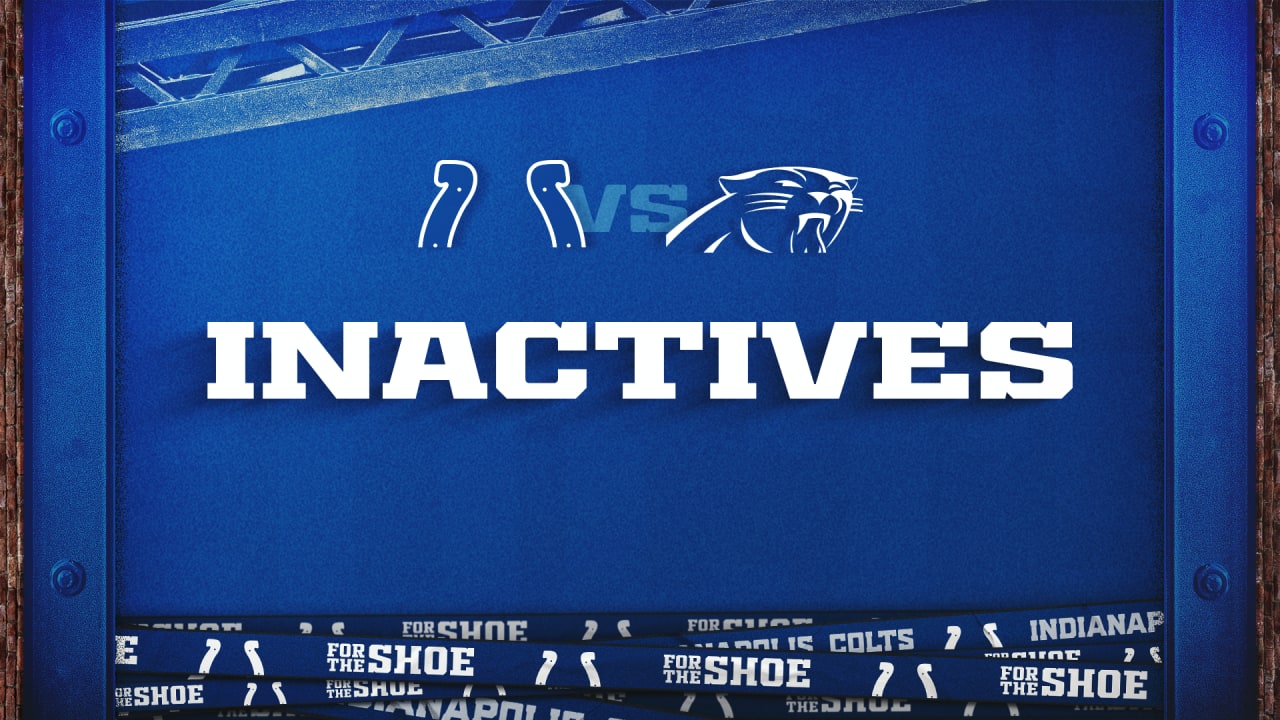 Colts announce 6 inactive players for Week 9 game vs. Carolina Panthers