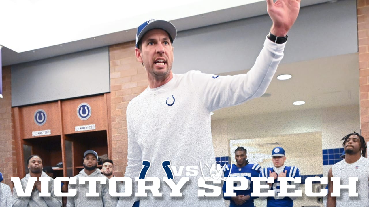 Victory Speech Colts Vs. Raiders