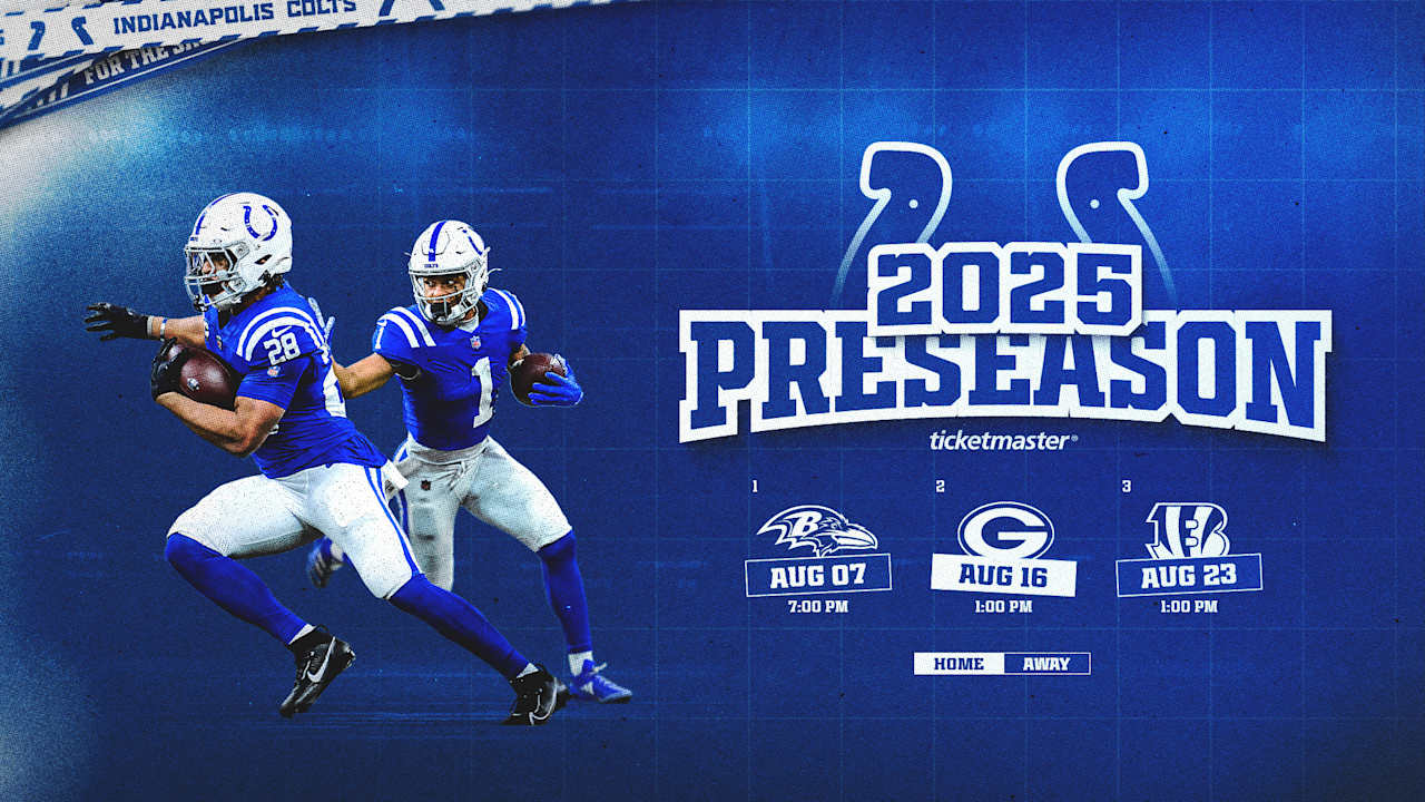 Colts Announce Opponents Dates For 2025 Preseason Games