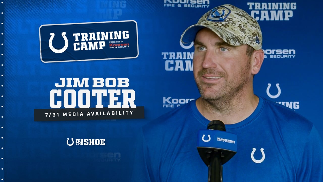 Jim Bob Cooter: Training camp media availability, July 31