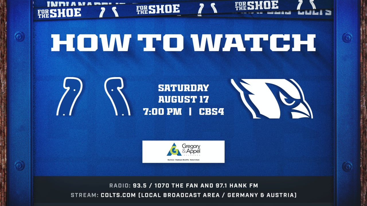 Where to watch Arizona Cardinals at Indianapolis Colts? The preseason