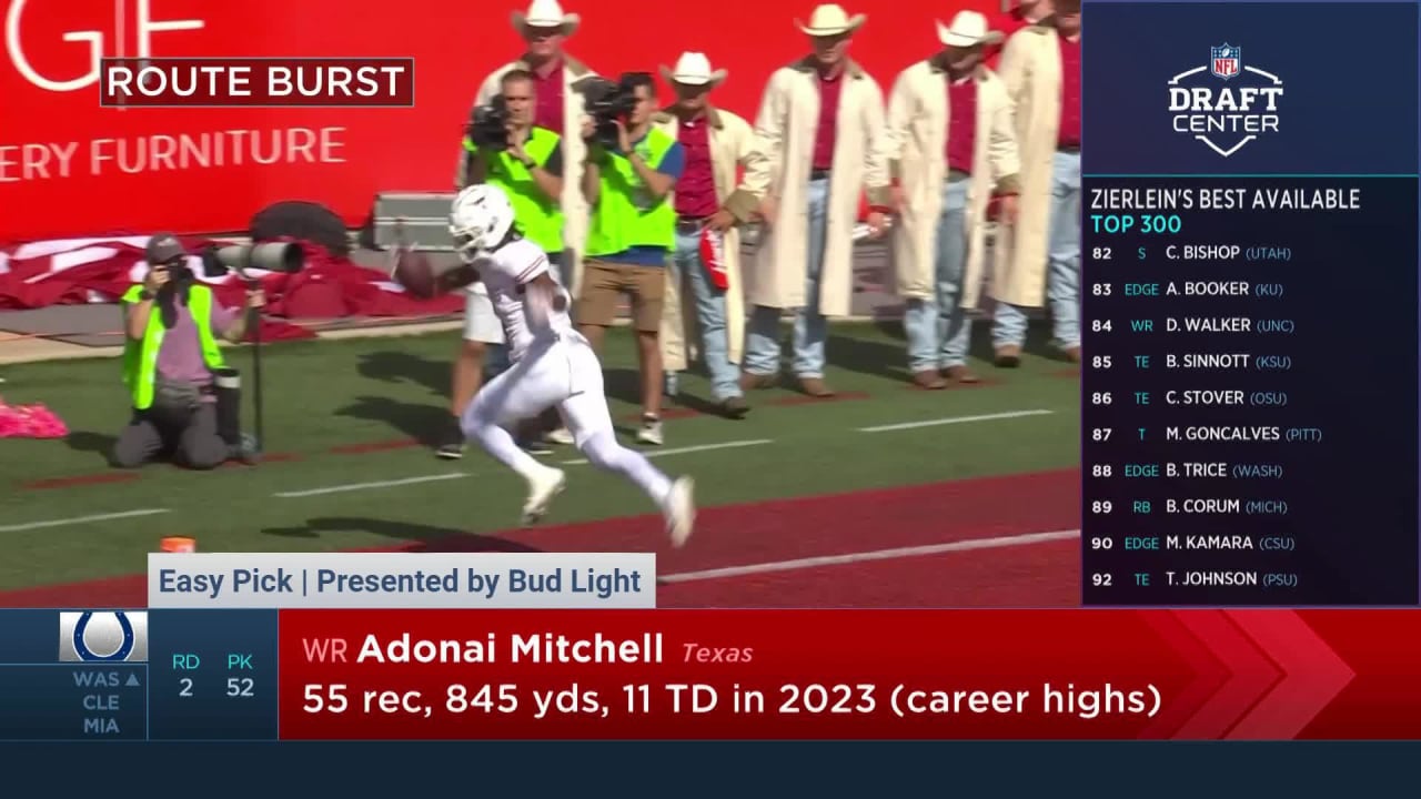 Lance Zierlein breaks down how Adonai Mitchell is a 'great value pick