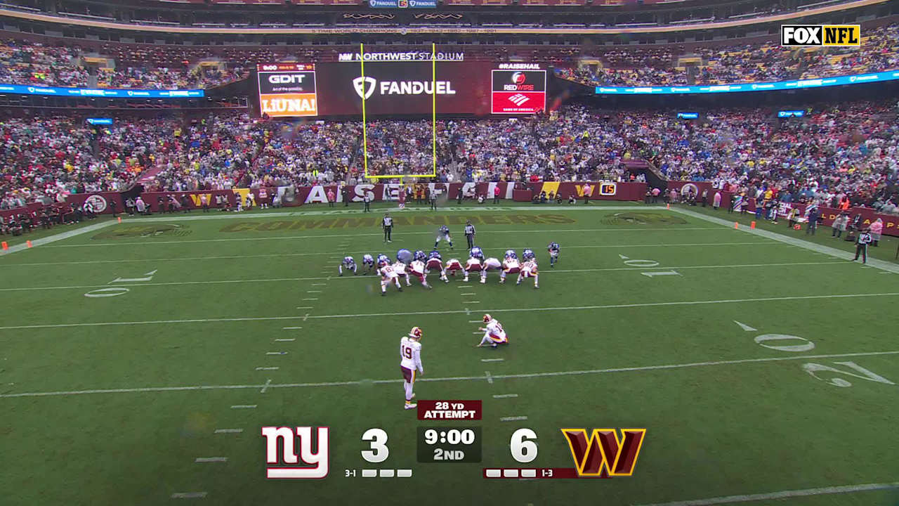 Drew Stevens extends Commanders' lead with 28-yard FG