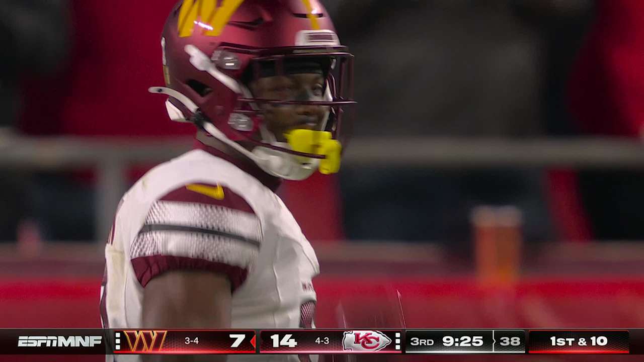 Mariota lasers an 18-yard pass to McLaurin to get free of Commanders ...