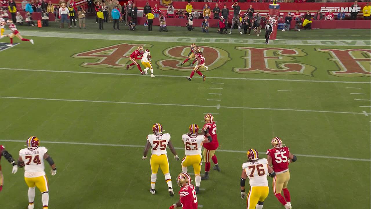 Jayden Daniels' 9-yard TD pass to Rachaad White trims 49ers' lead to 23-16