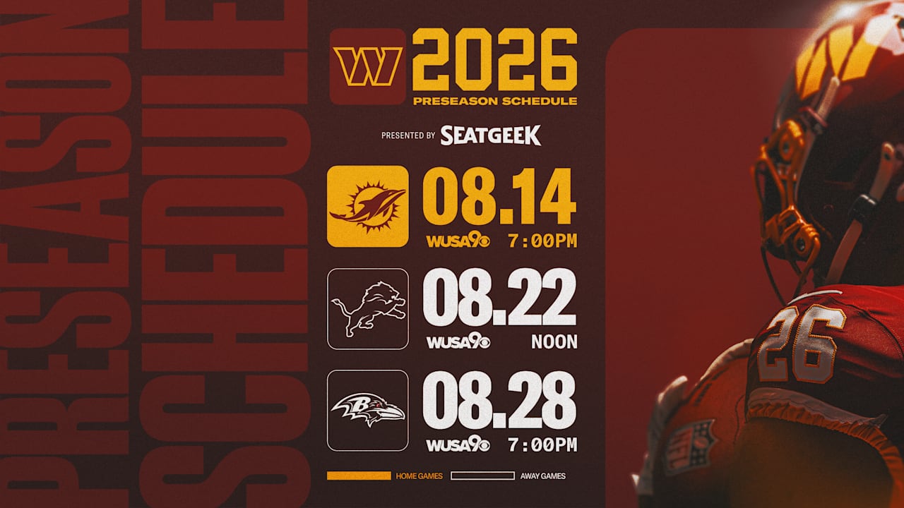 Commanders finalize 2026 preseason, joint practice schedule