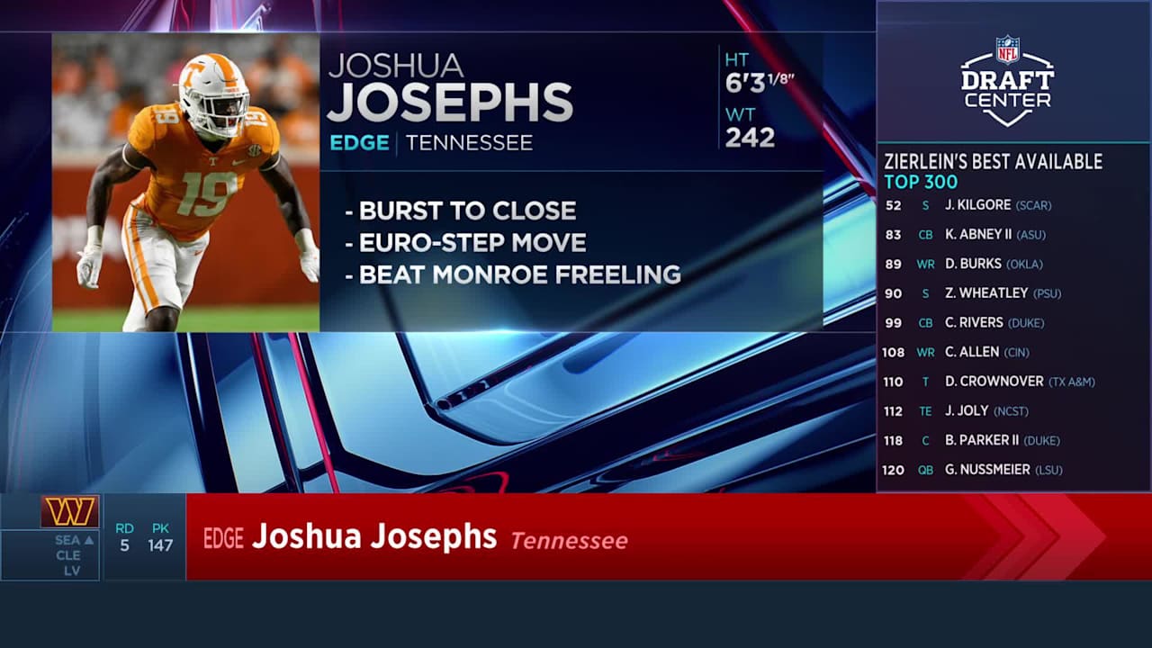 Commanders select Joshua Josephs with No. 147 pick in 2026 draft