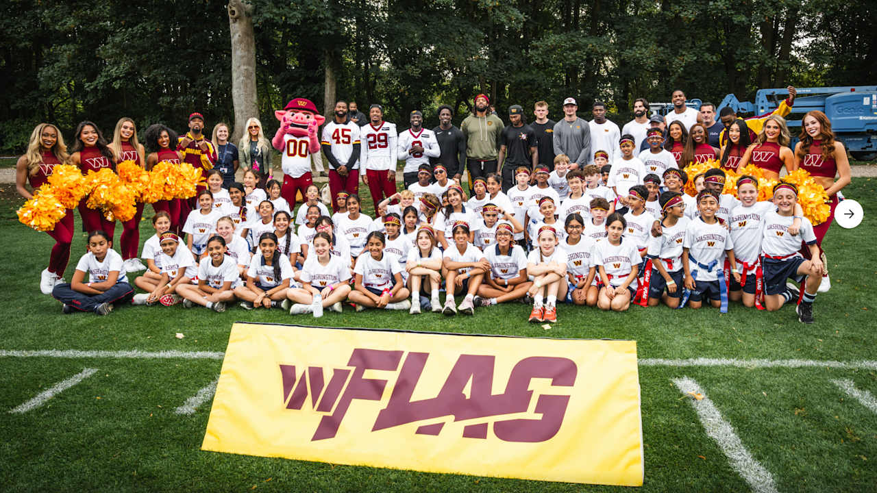 Commanders host flag football clinic to help grow the sport overseas