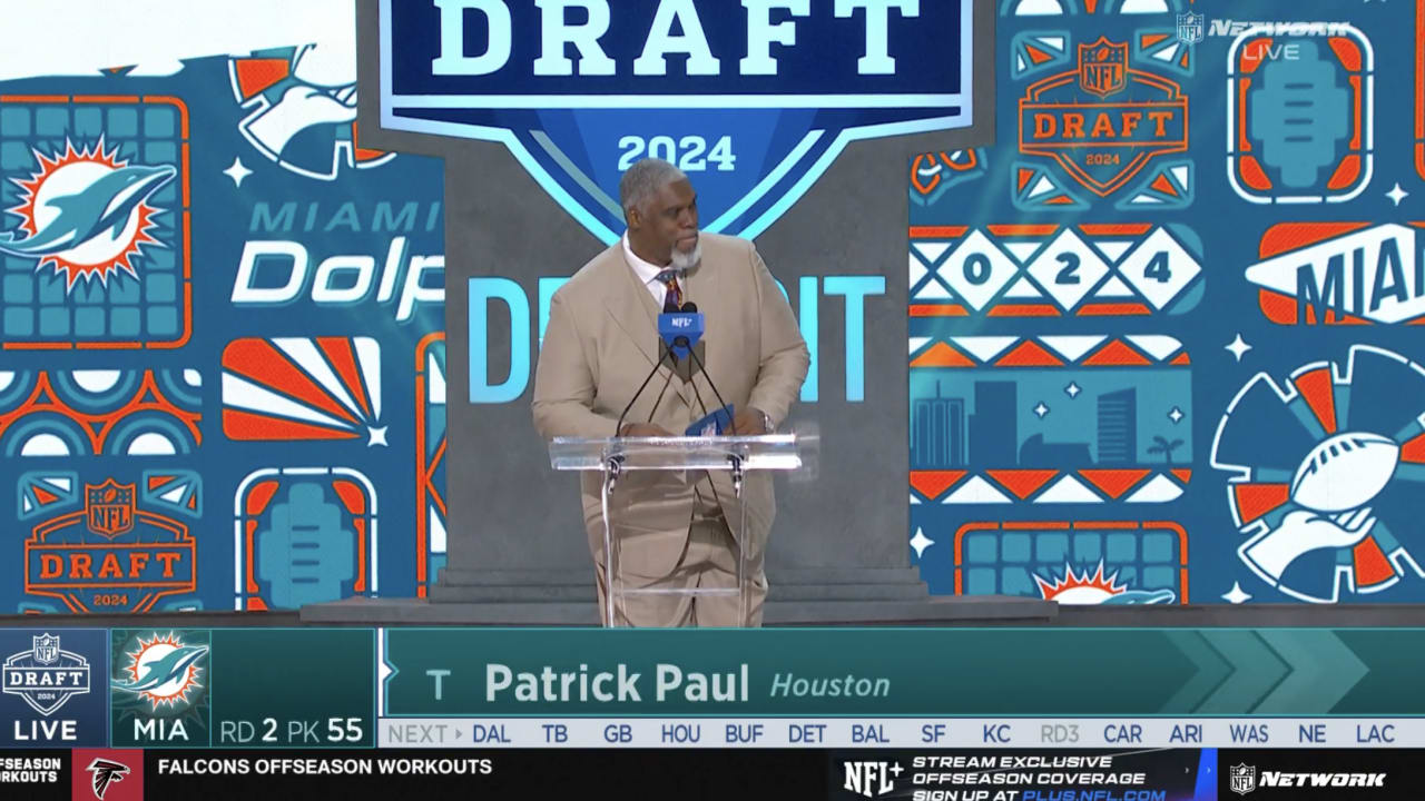 Dolphins Select Patrick Paul with No. 55 Pick in 2024 NFL Draft – MiamiDolphins