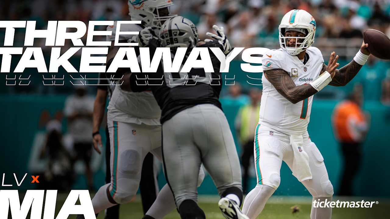 Three Takeaways: Dolphins Bat 1.000 On Offense, Roll Raiders