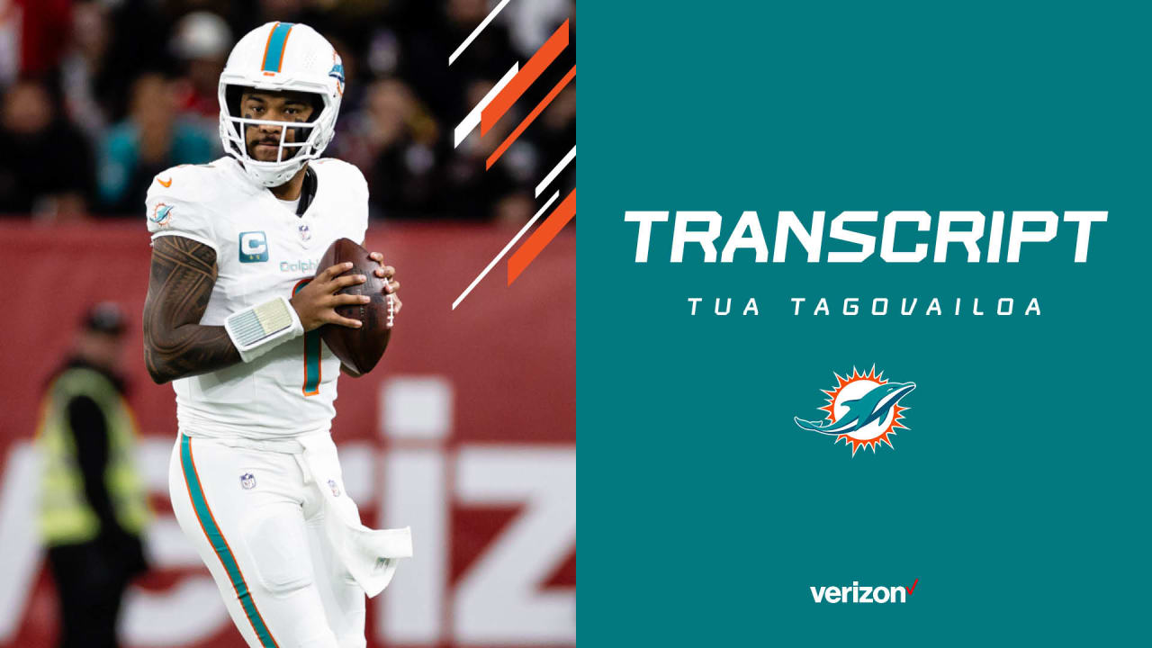 Transcript | Tua Tagovailoa's Media Availability - Vimarsana News