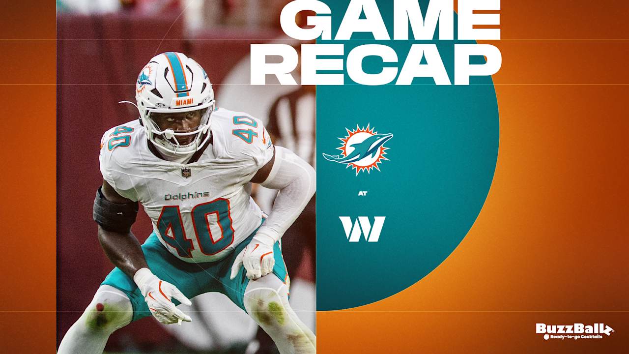 Dolphins Fall 20-7 to Commanders as Achane Scores Lone Touchdown