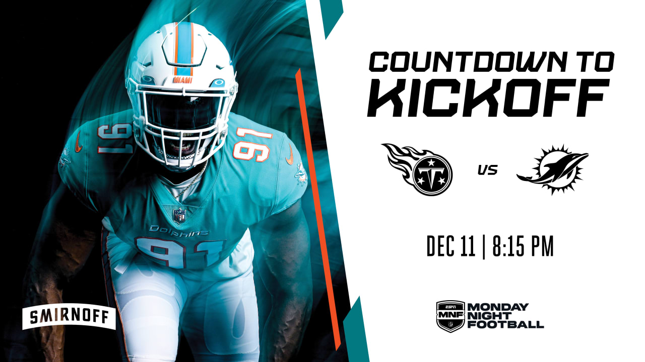 Miami Dolphins vs. Tennessee Titans Countdown to Kickoff