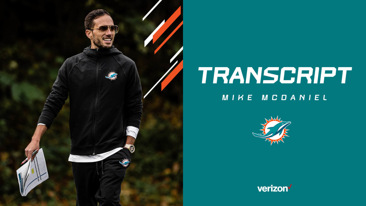 Transcript | Mike McDaniel's Media Availability - Vimarsana News