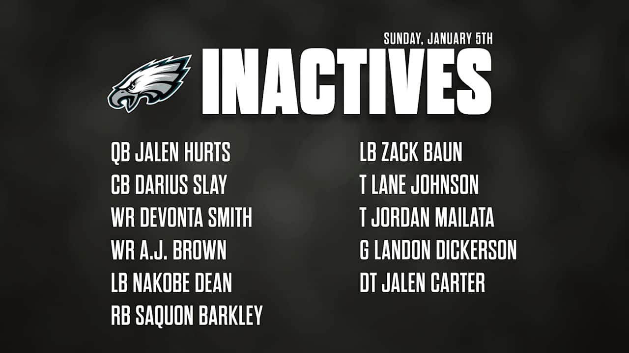 Giants vs. Eagles Inactives