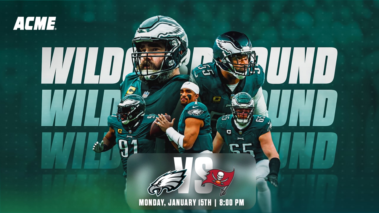 It's Eagles vs. Buccaneers in the NFC Wild Card Round on Monday