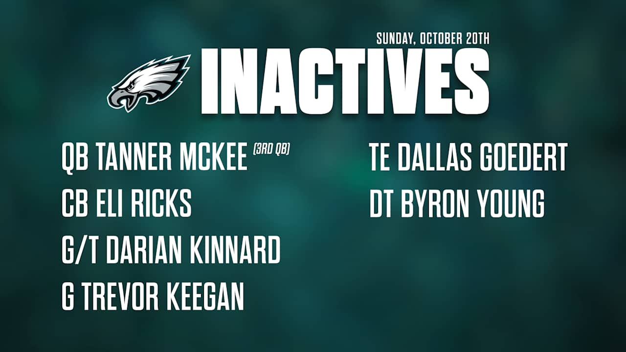 Eagles vs. Giants inactives