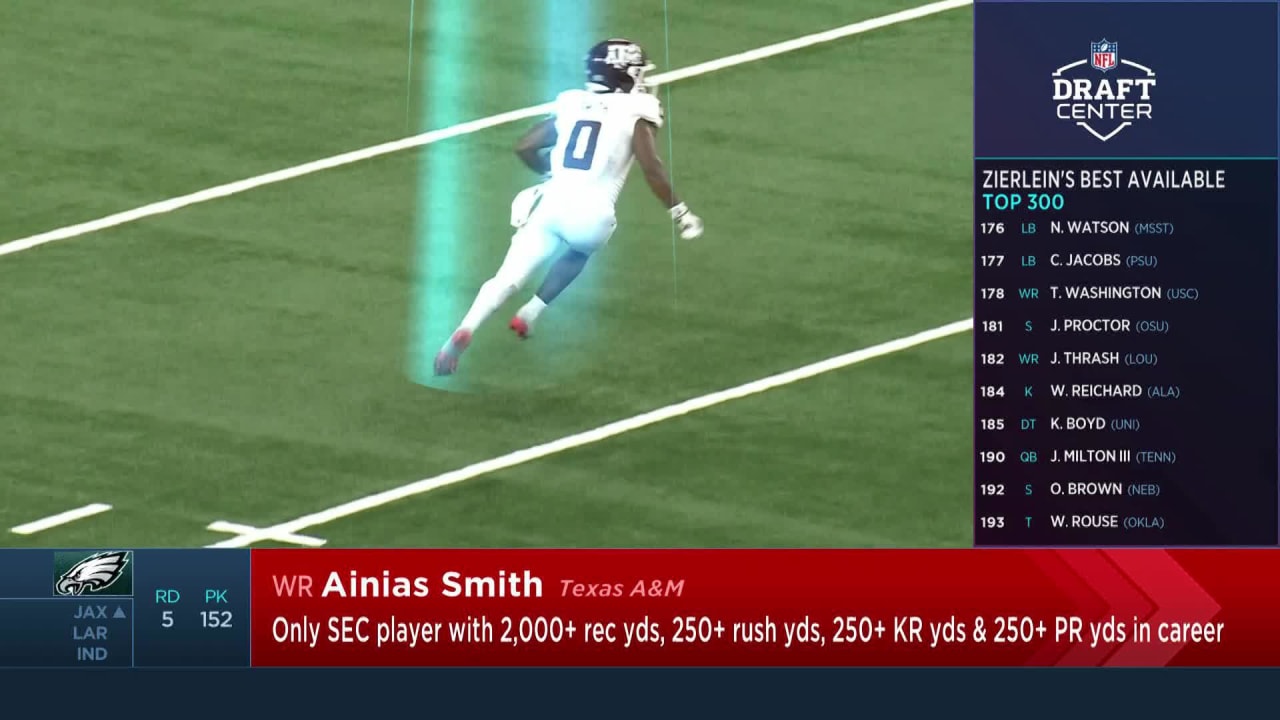 Eagles select Ainias Smith with No. 152 pick in 2024 NFL Draft