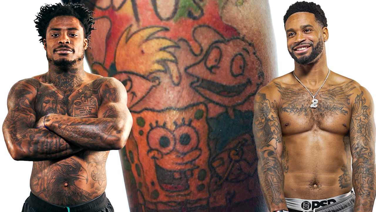 Eagles players show off their best and worst tattoos, image size:1280x720