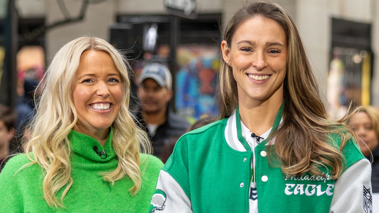 Kylie Kelce and Ryan Hammond promote the Eagles Autism Challenge on NFL