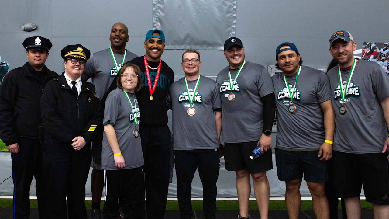 Eagles and Special Olympics host unified combine at Jefferson Health