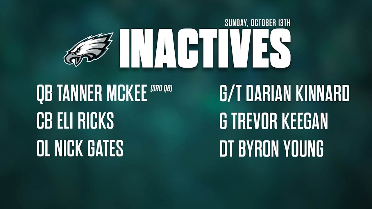 Browns vs. Eagles inactive