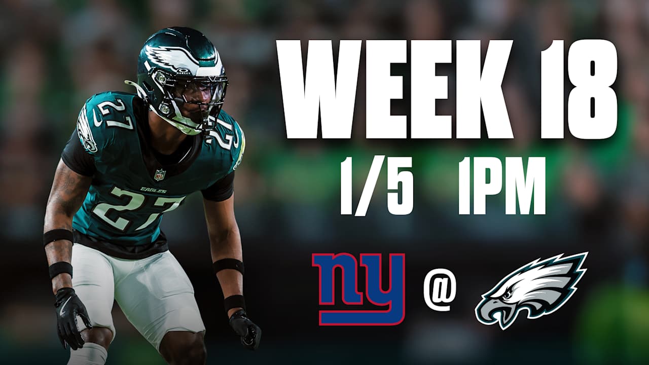 Giants vs. Eagles set for Sunday, January 5 at 1 PM BVM Sports