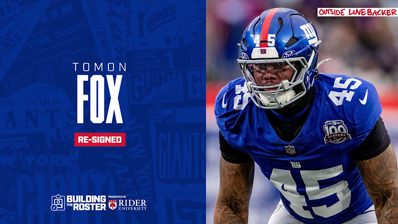 Former UNC Linebacker Tomon Fox Re-Signs With New York Giants