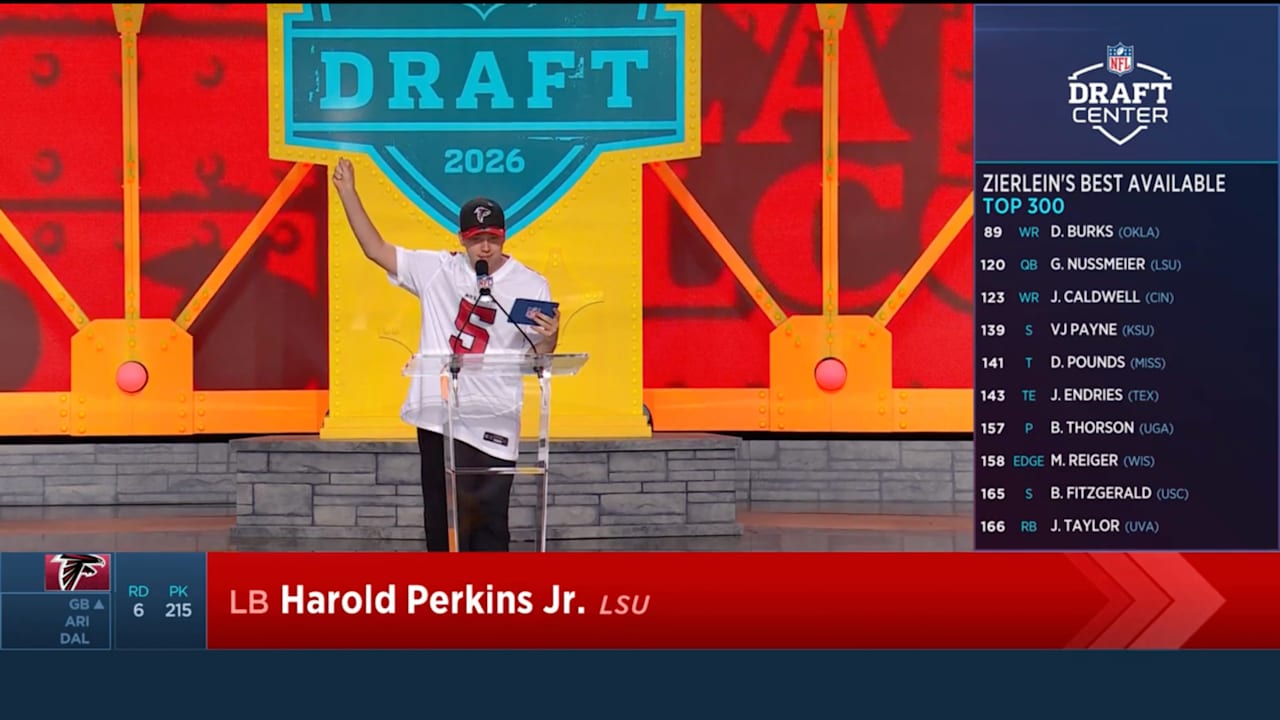 Falcons select Harold Perkins Jr. with No. 215 pick in 2026 draft