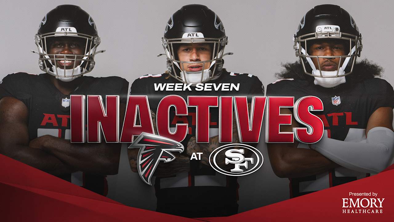 Atlanta Falcons inactives for Week 7 vs. San Francisco 49ers