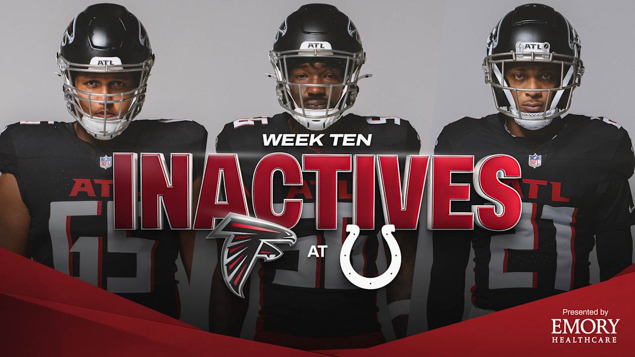 Atlanta Falcons inactives vs. Indianapolis Colts