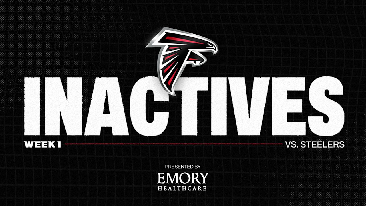 Falcons release list of inactive players for first home game of the week against the Steelers