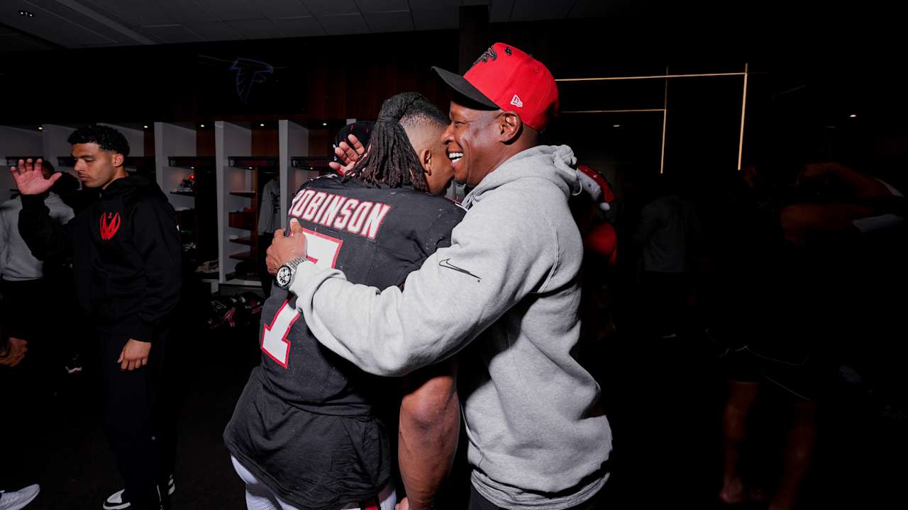 Atlanta Falcons Locker Room Victory Speech New York Giants Vs