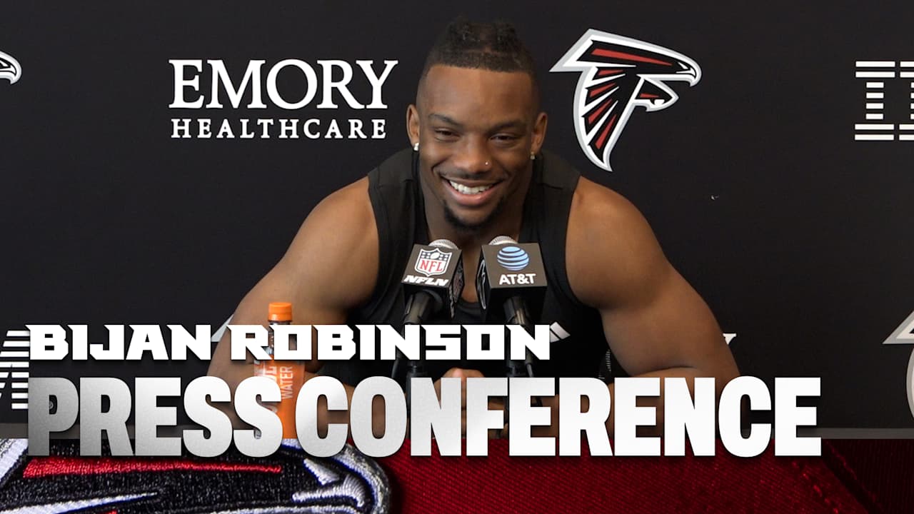 Running Back Bijan Robinson AT&T Training Camp Press Conference | August 05, 202...