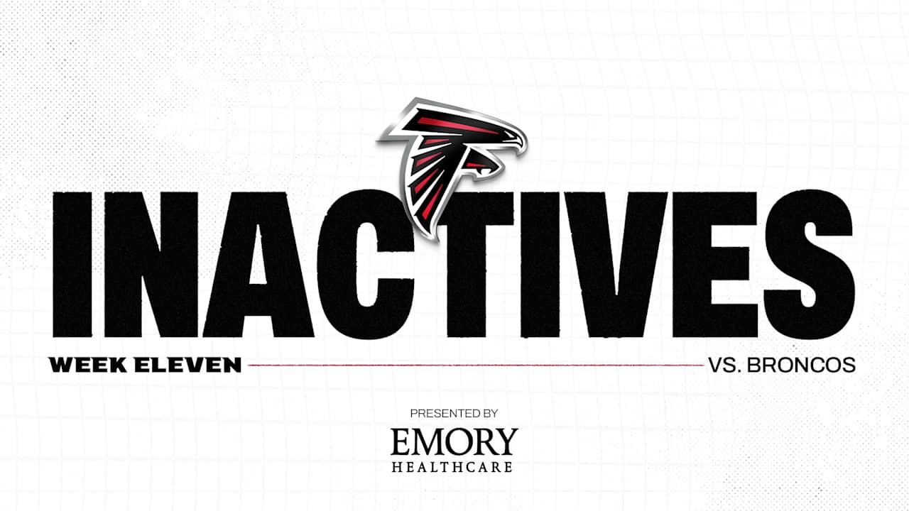 Atlanta Falcons inactives for Week 11 vs. Denver Broncos