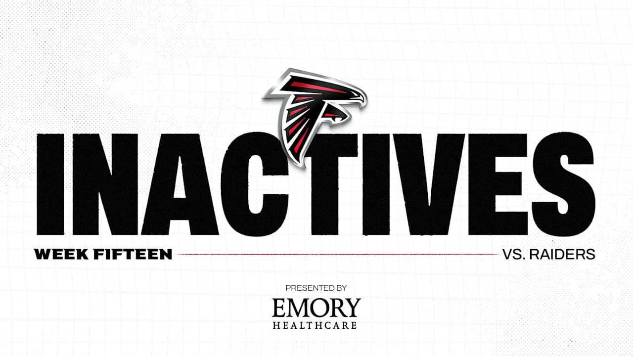 Atlanta Falcons inactives for Week 15 matchup with Las Vegas Raiders