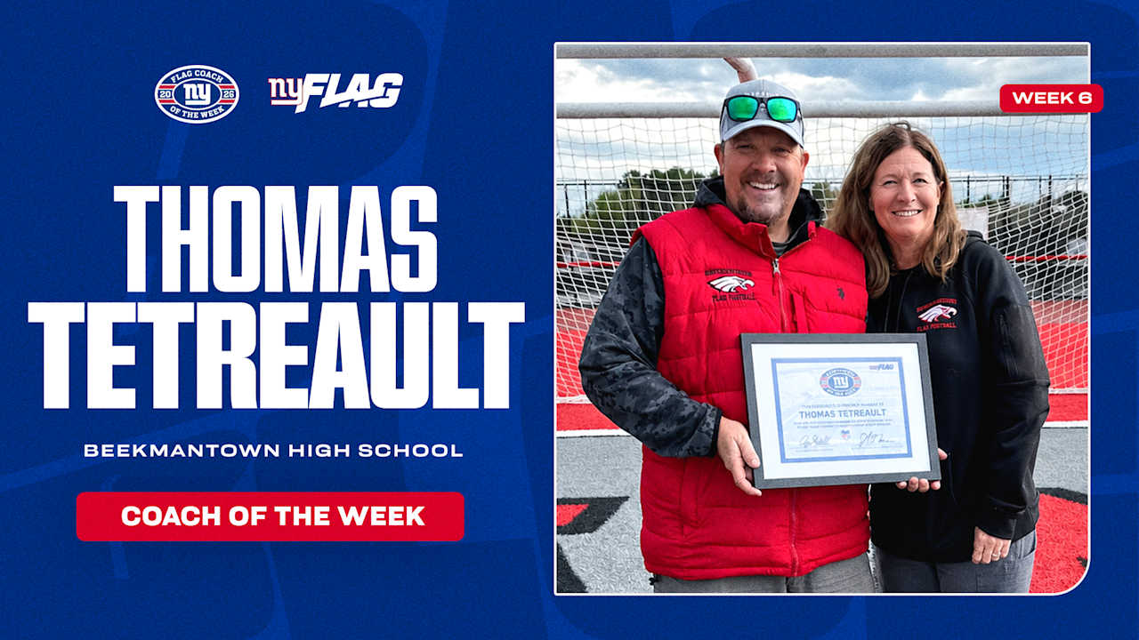 Giants name Beekmantown's Thomas Tetreault Girls Flag Football Coach of the Week