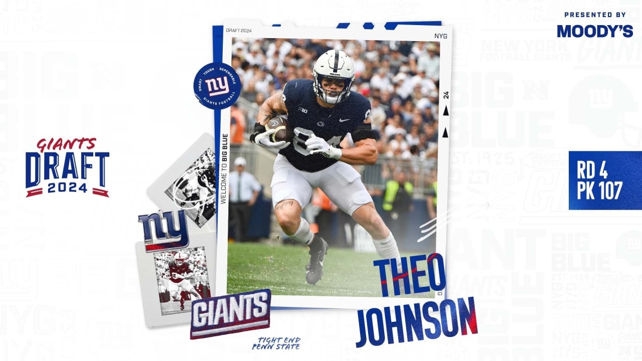 2024 NFL Draft Tight End Theo Johnson, Penn State, Round 4, Pick 107